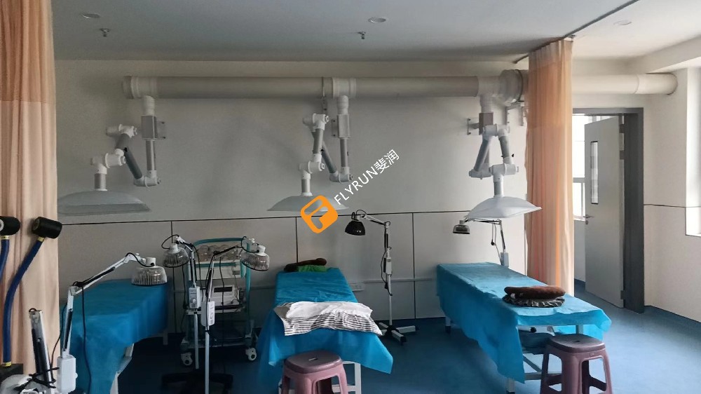 湖北武漢中醫院艾灸排煙系統安裝完成